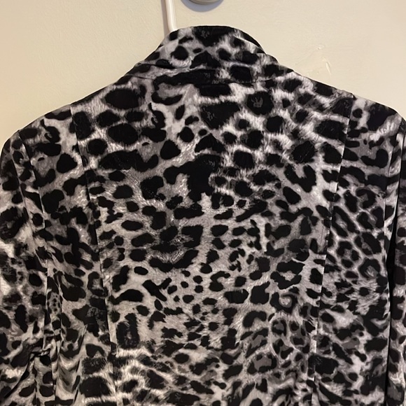 Alia leopard zip up velour fall jacket - Picture 5 of 5